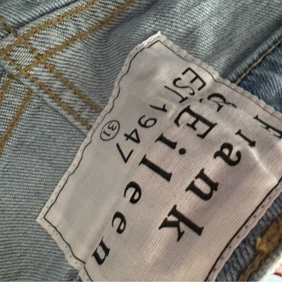 Frank & Eileen Monaghan Mom Jeans Light Blue Cropped Straight Leg Womens size 31 - Picture 6 of 8